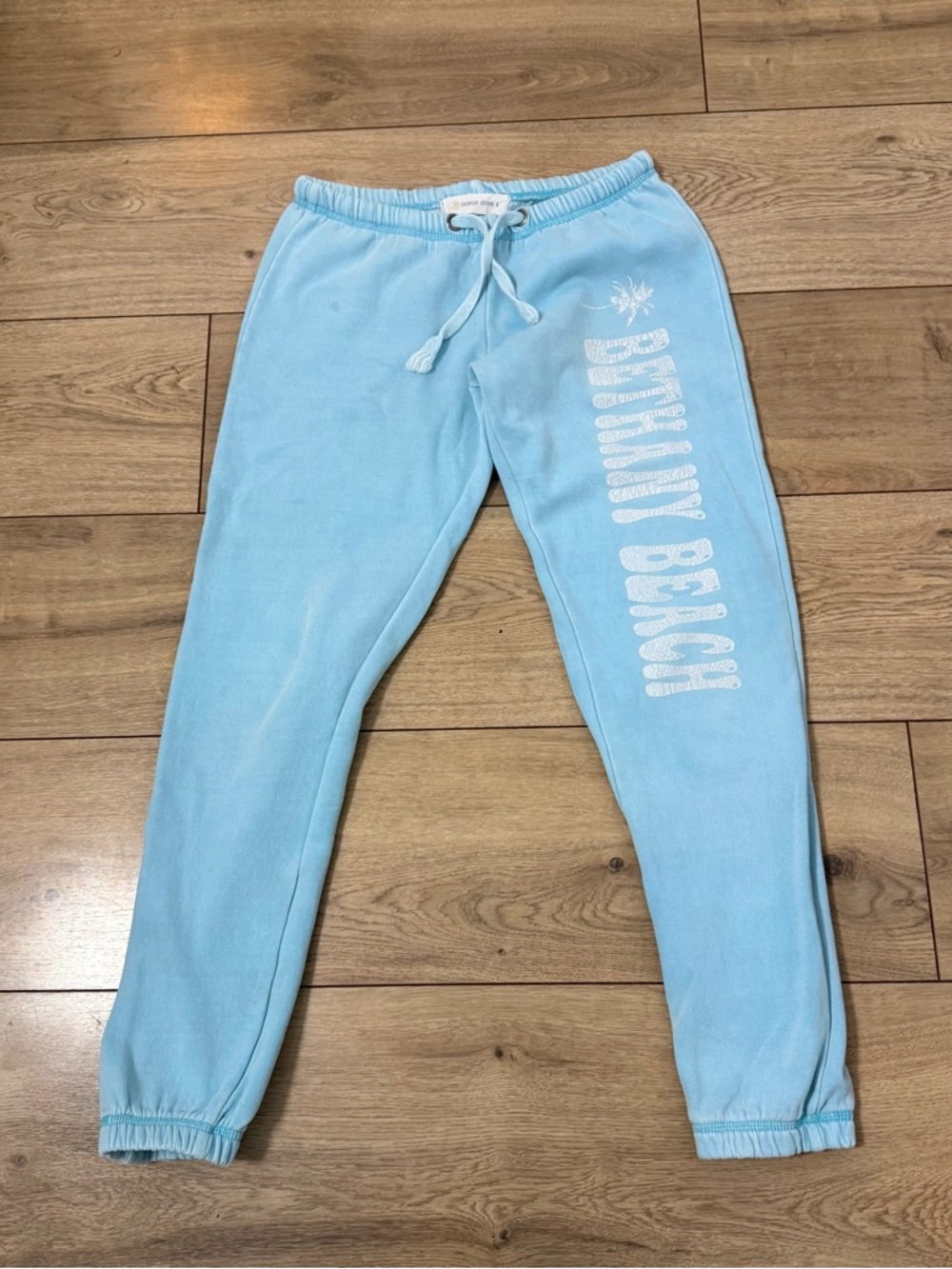 Ocean Drive Light Blue Joggers with 'Bethany Beach' Graphic